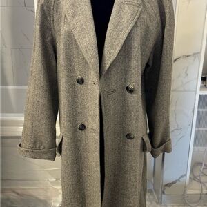 Women's Classic Gray Double-Breasted Trench Coat